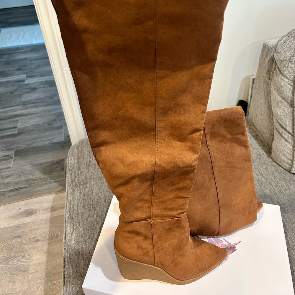 Jessica Simpson Tan Over the Knee Boots